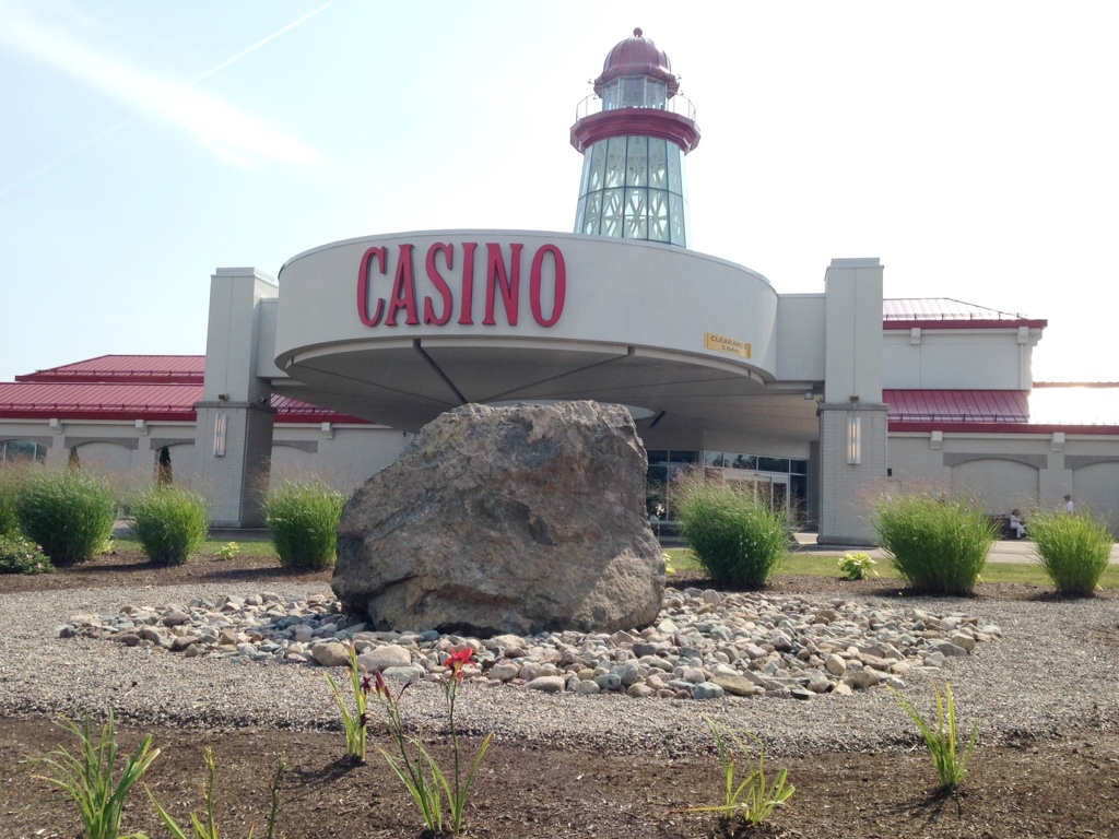 Casino NB stone plaza installation